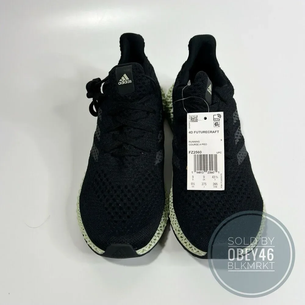 Adidas Futurecraft 4D Shoes Black Green FZ2560 Men's US 9.5 - Picture 3 of 6